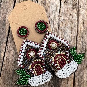 Festive Beaded House Earrings